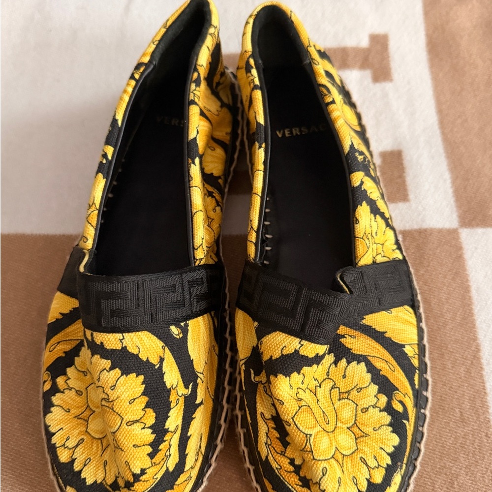 Versace Baroque Canvas Espadrilles – Women’s Size EU 36 (US 6)